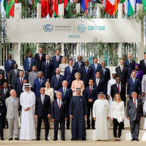 Líderes globais reunidos na COP28 em Dubai, onde foi aprovado o Fundo de Perdas e Danos