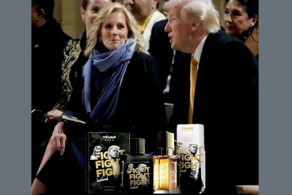 Donald Trump usou imagem de Jill Biden em campanha de seu perfume Fight