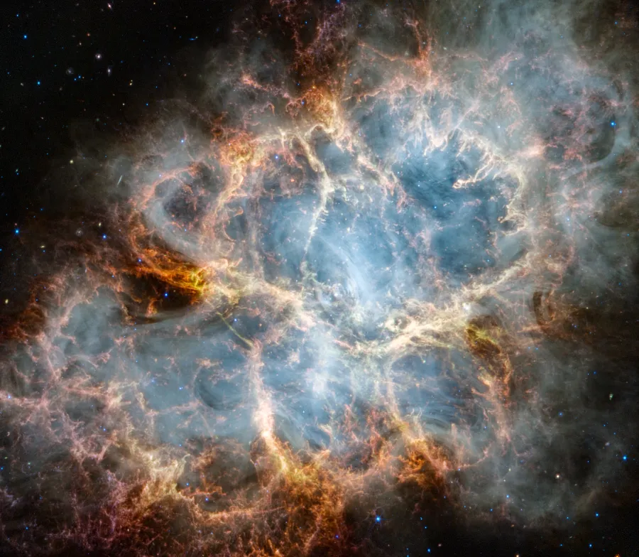 Foto da Nebulosa de Caranguejo enviada pelo telescópio James Webb 
