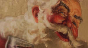Pintura de Papai Noel feita por Haddom Sundblom, criador dos anúncios da Coca-Cola