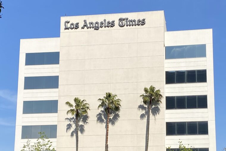 Sede do Los Angeles Times, que fez demissões atingindo 20% da equipe