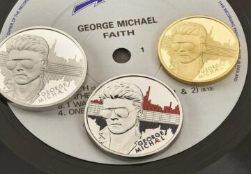 Moedas em homenagem a George Michael vendidas pela Casa da Moeda britânica
