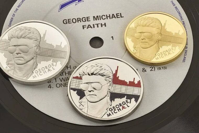 Moedas em homenagem a George Michael vendidas pela Casa da Moeda britânica