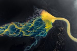 Cena abstrata da topografia da Islândia, foto premiada em concurso internacional 