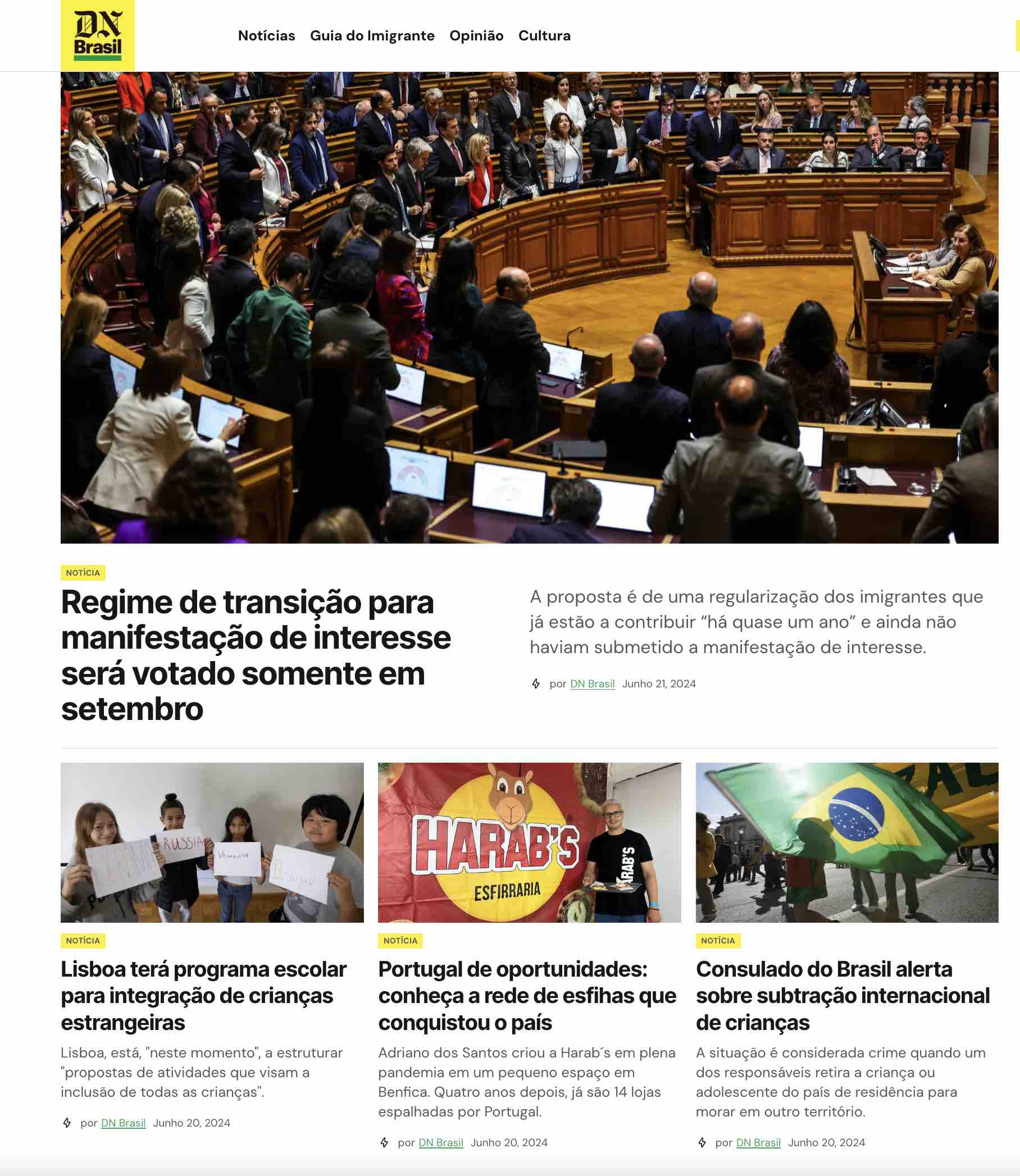 DN Brasil jornal para brasileiros em Portugal 