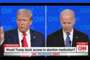 Donald Trump e Joe Biden no debate da CNN