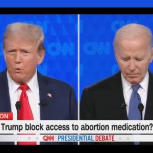 Donald Trump e Joe Biden no debate da CNN