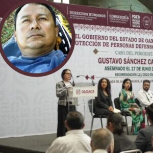 Cerimônia em homenagem ao jornalista Gustavo Sánchez Cabrera, vítima de assassinato no México