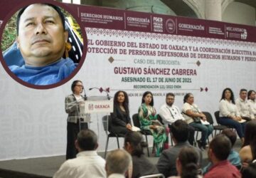 Cerimônia em homenagem ao jornalista Gustavo Sánchez Cabrera, vítima de assassinato no México