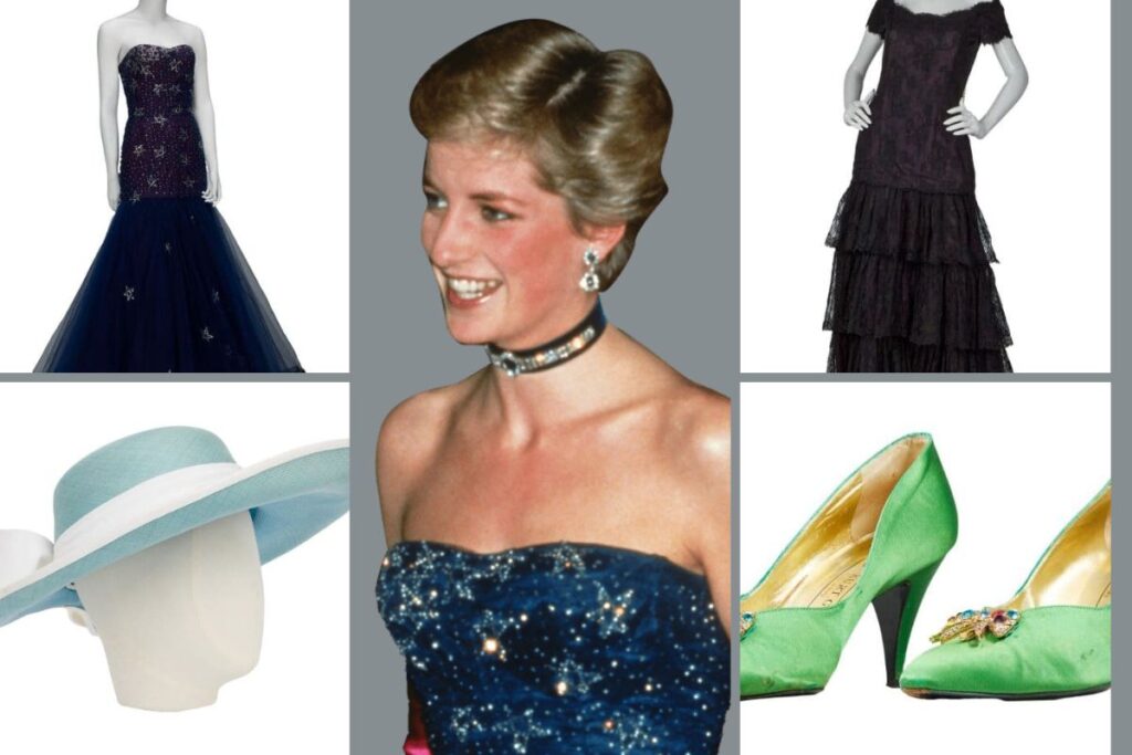 Princesa Diana e peças vendidas em leilão em Los Angeles
