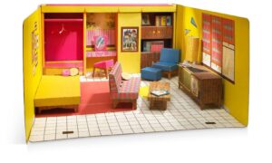 Uma das primeiras casas da Barbie feita em papelão estará exposta no The Design Museum 