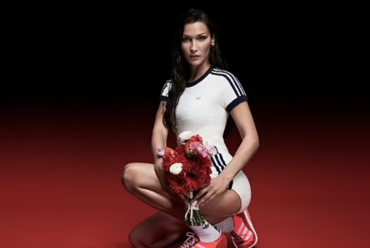 Bella Hadid em anúncio para a Adidas que gerou protestos de Israel