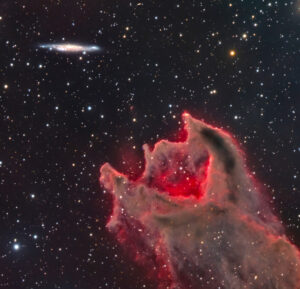 Galáxia vermelha, foto finalista do concurso de astrofotografia de Greenwich feita no Chile 
