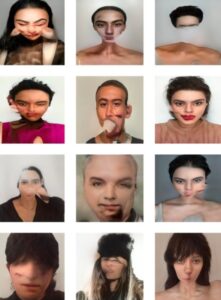 Retratos de homens e mulheres gerados por IA