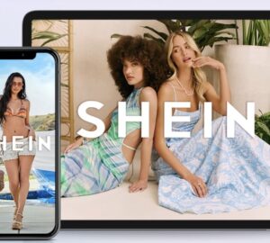 Telas do aplicativo da Shein na Itália, onde a marca foi multada por promessas irreais sobre sustentabilidade