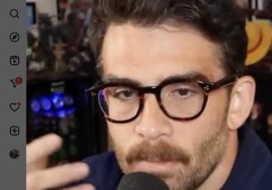 Hasan Piker, influenciador, falando no Instagram sobre o assassinato do ativista conservador Charlie Kirk