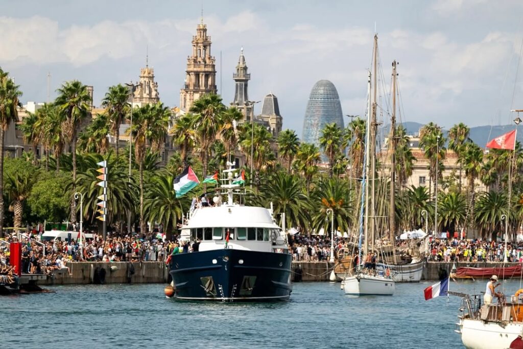 Barcos da Flotilha Global Sumud