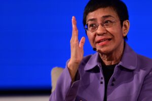 Maria Ressa, oradora da Trust Conference da Thomson Reuters Foundation em Londres