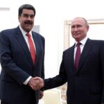 Nicolás Maduro, presidente da Venezuela, e Vladimir Putin, presidente da Rússia