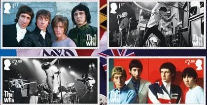 Selos do correio britânico em homenagem ao The Who