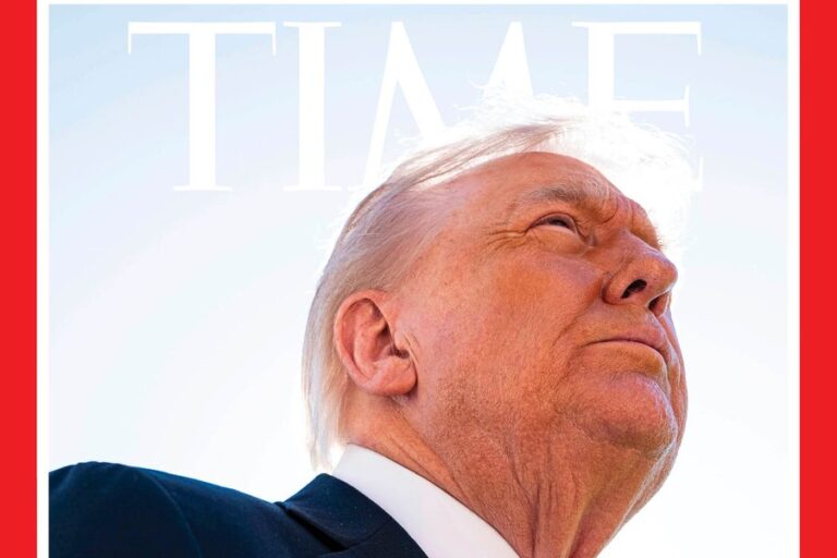 Trump reclama da sua foto na capa da revista Time sobre Gaza: ‘Sumiram com meu cabelo’