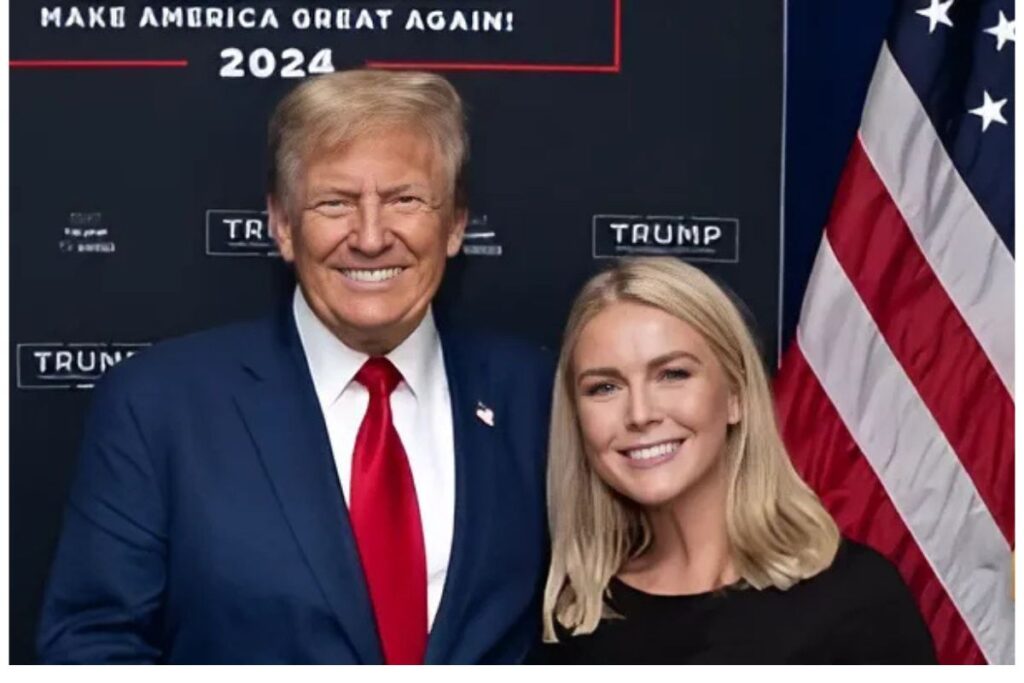 Donald Trump e Karoline Leavitt, a mais jovem Secretária de Imprensa da história da Casa Branca