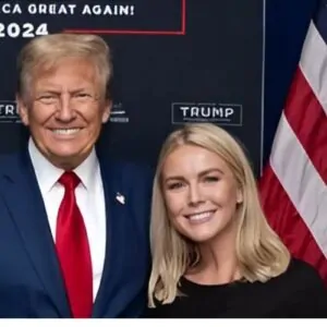 Donald Trump e Karoline Leavitt, a mais jovem Secretária de Imprensa da história da Casa Branca