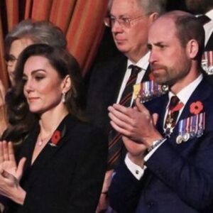 Kate e William no Dia do Armistício em Londres, usando a poppy (papoula) vermelha símbolo da campanha