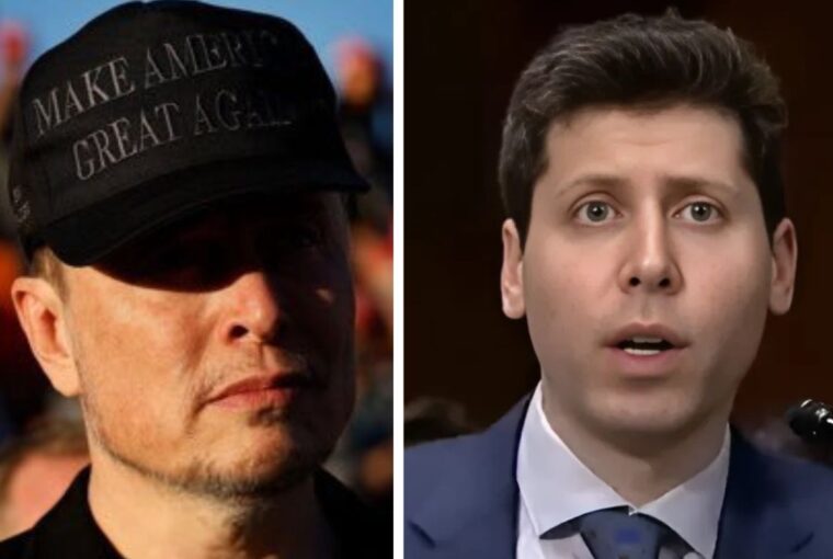 Elon Musk e Sam Altman, CEO da OpenIA,dona do ChatGPT