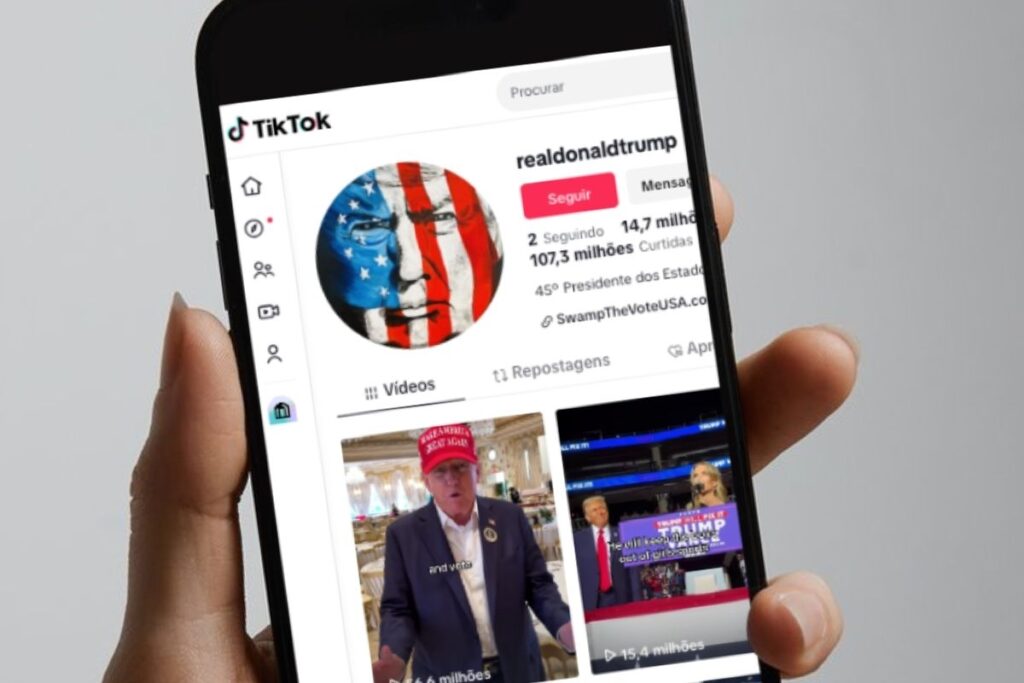 Conta de Donald Trump no TikTok