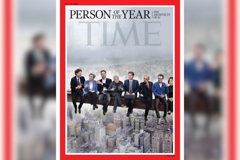 Pessoa do ano da Time não é uma pessoa: revista escolhe ‘arquitetos da IA’ como destaque de 2025