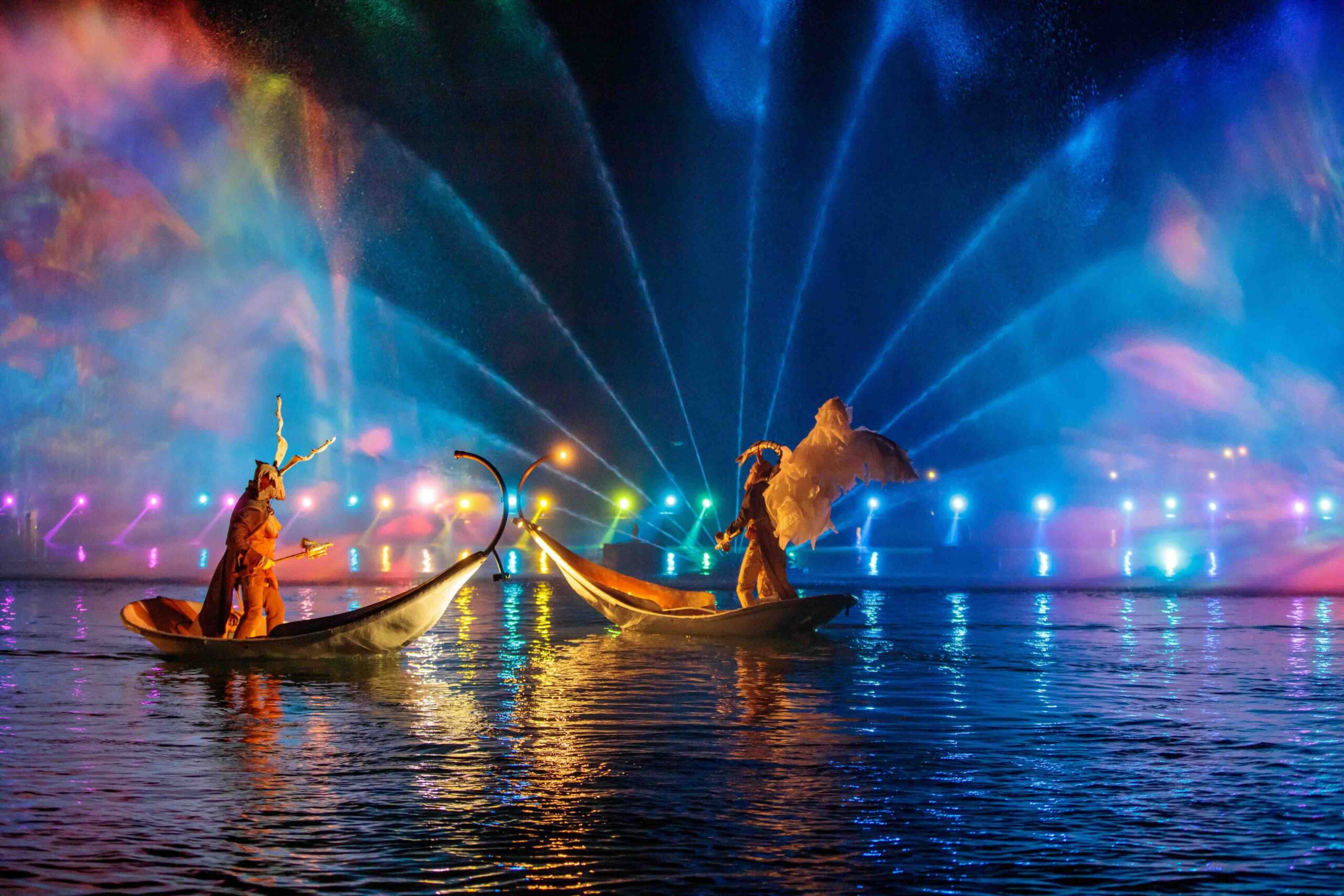 Desfile de barco no Carnaval de Veneza