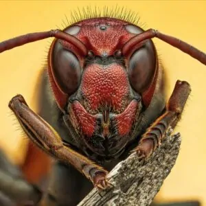 Vespa com faixas menores, foto de Raghuram Annadan, vencedora do concurso de fotografia do Royal Entomological Society