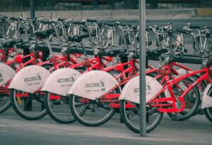 Estação de bicicletas elétricas