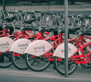 Estação de bicicletas elétricas