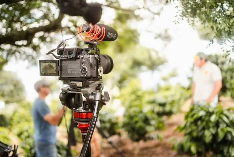 Cämera em reportagem de jornalismo ambiental em floresta de Honduras