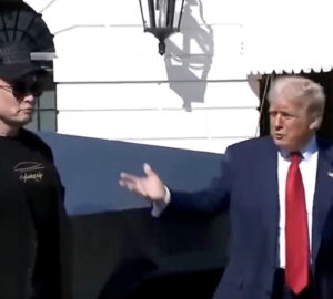 Trump com Elon Musk na Casa Branca ao demonstrar apoio aos carros da Tesla