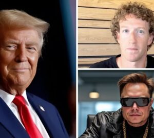 Donald Trump, Elon Musk e Mark Zuckerberg, chefões de Big Techs