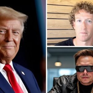 Donald Trump, Elon Musk e Mark Zuckerberg, chefões de Big Techs