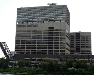 Prédio do jornal Chicago Sun-Times, dos EUA