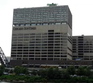 Prédio do jornal Chicago Sun-Times, dos EUA
