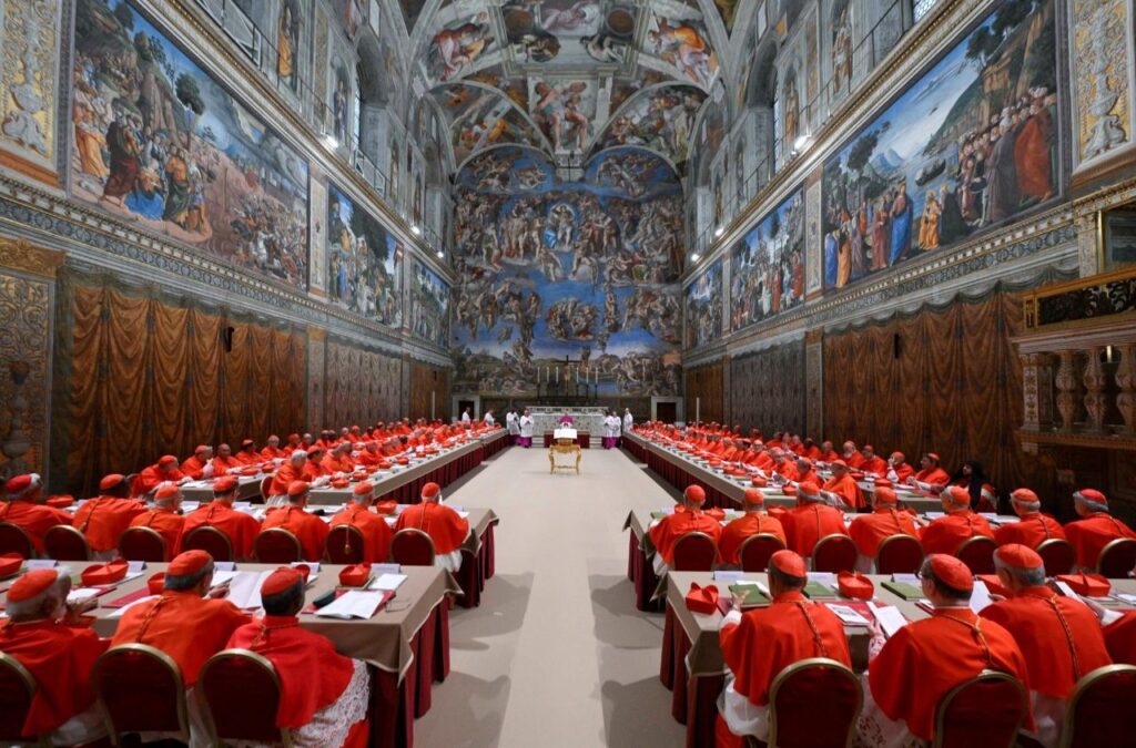 Cardeais durante o conclave para escolha do sucessor do papa Francisco