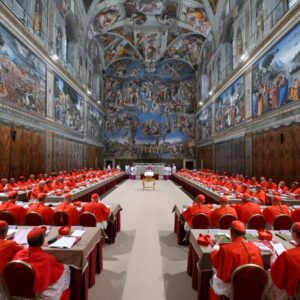 Cardeais durante o conclave para escolha do sucessor do papa Francisco