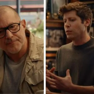 Jony Ive, criador do iPhone e Sam Altman, CEO da OpenAI