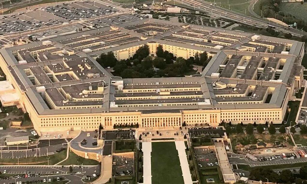 Imagem aérea do Pentágono, sede do Departamento de Defesa dos EUA