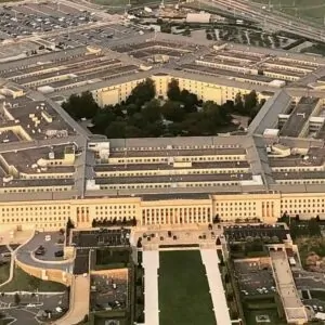 Imagem aérea do Pentágono, sede do Departamento de Defesa dos EUA