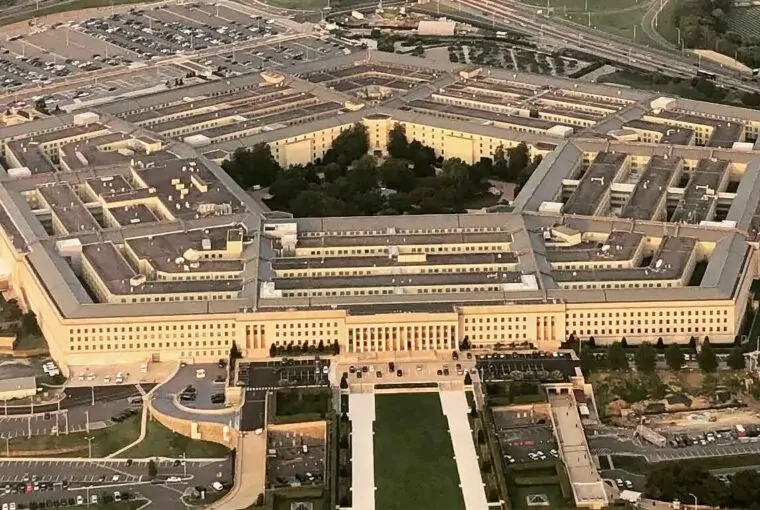 Imagem aérea do Pentágono, sede do Departamento de Defesa dos EUA