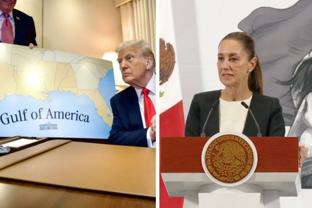 Donald Trump mudou o nome do Golfo do México, e a presidente do país, Claudia Sheinbaum, reagiu contra a decisão.