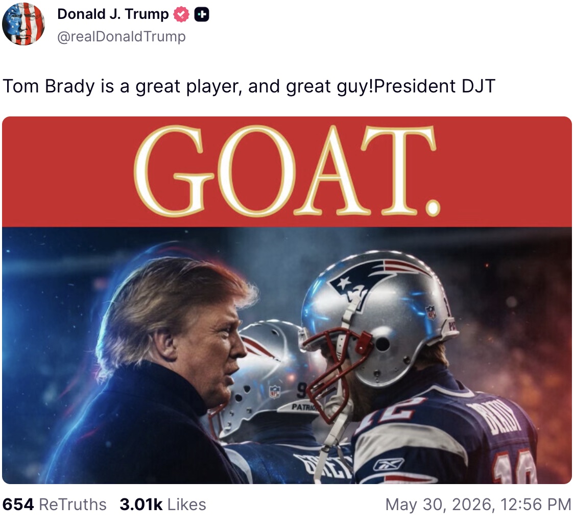 Trump Tom Brady imagem IA.j