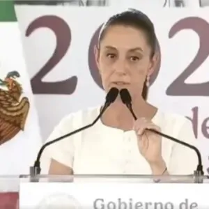 Claudia Sheinbaum, presidente do México, em vídeo distorcido pela onda de fake news sobre os protestos em Los Angeles